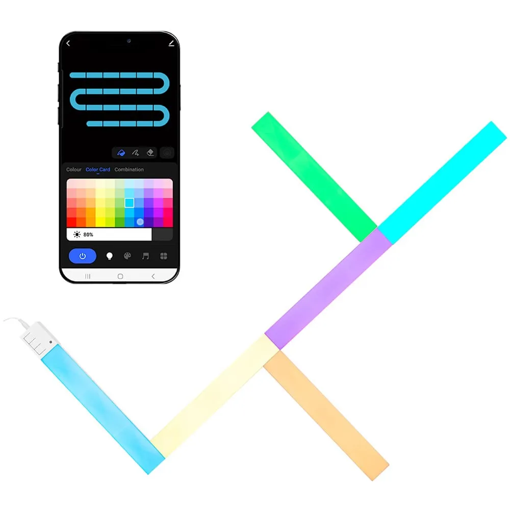 Smart App-Control Music Sync Light Bar Kit - White