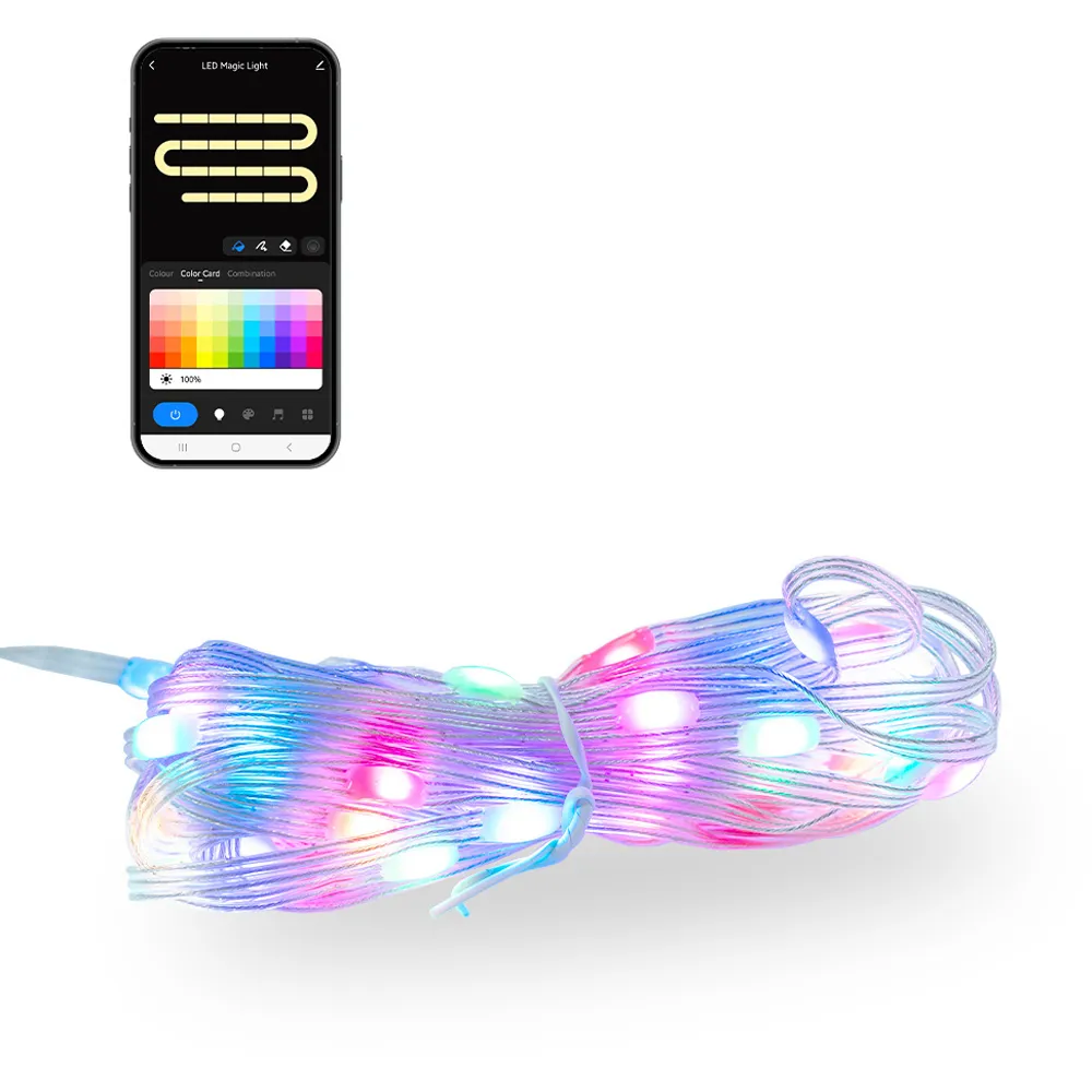 Smart App-Control RGBIC String Rope Light 5m - White