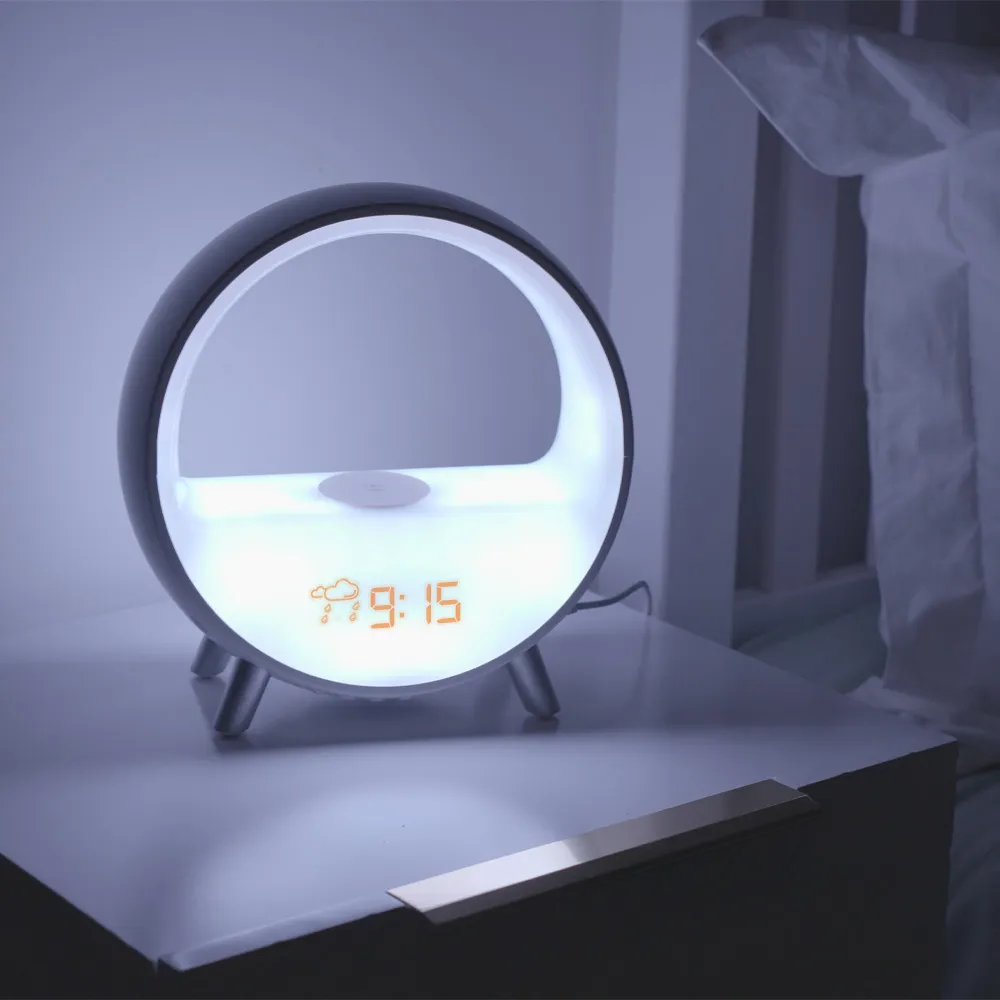 Smart App-Control Sunrise Alarm Clock Table Lamp - White
