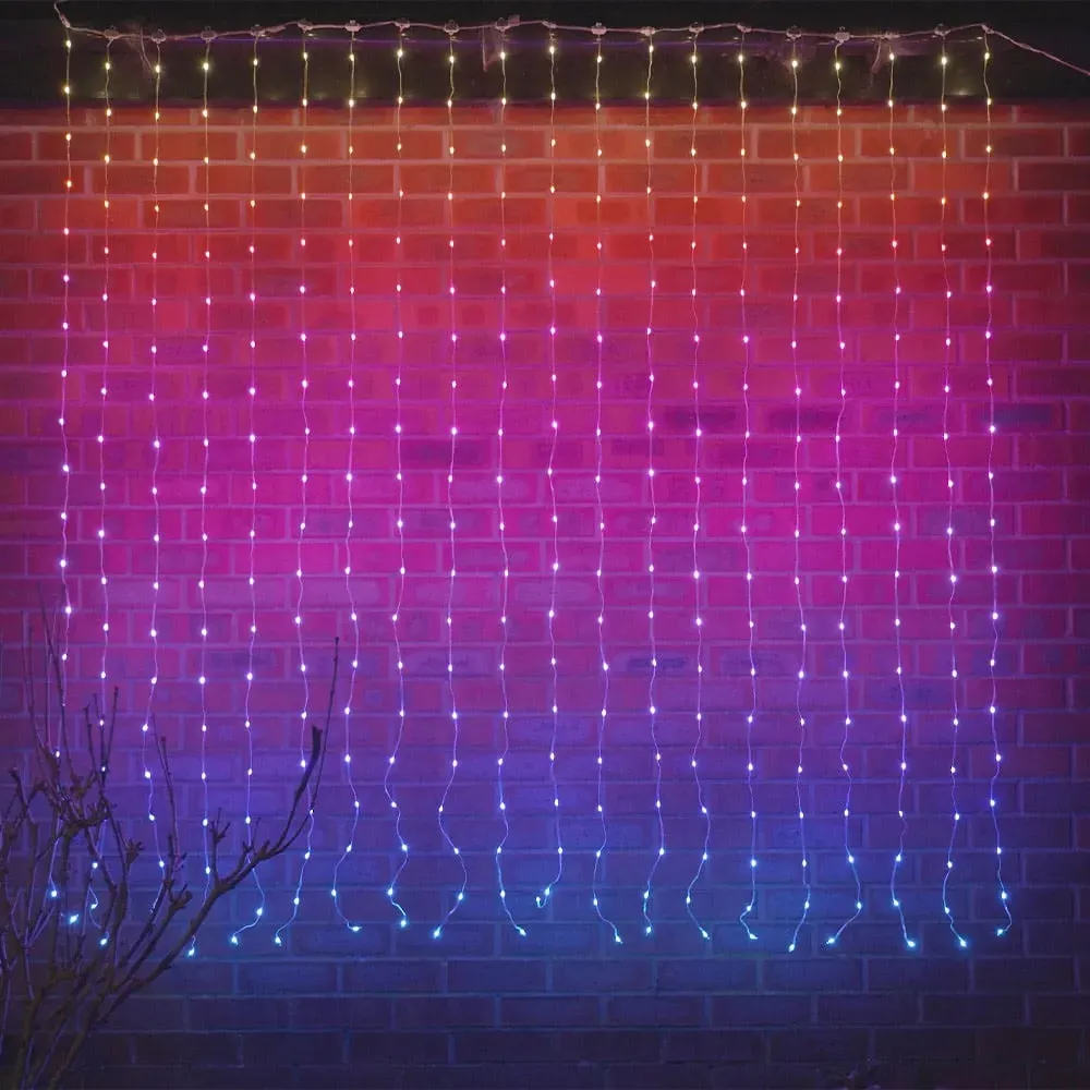 Smart RGB IP44 Fairy Curtain Light 2x2m - White