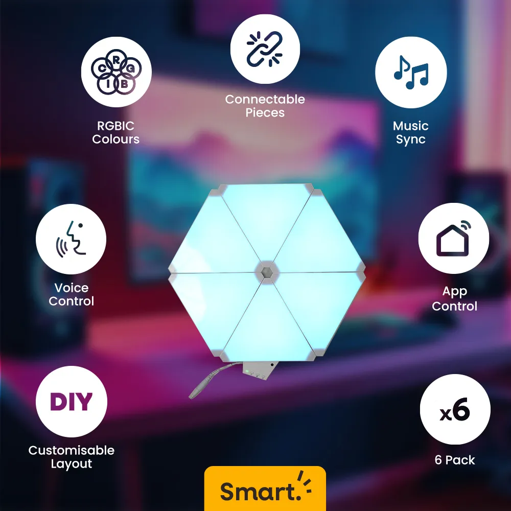 Smart Triangle Wall Gaming Light Kit - White