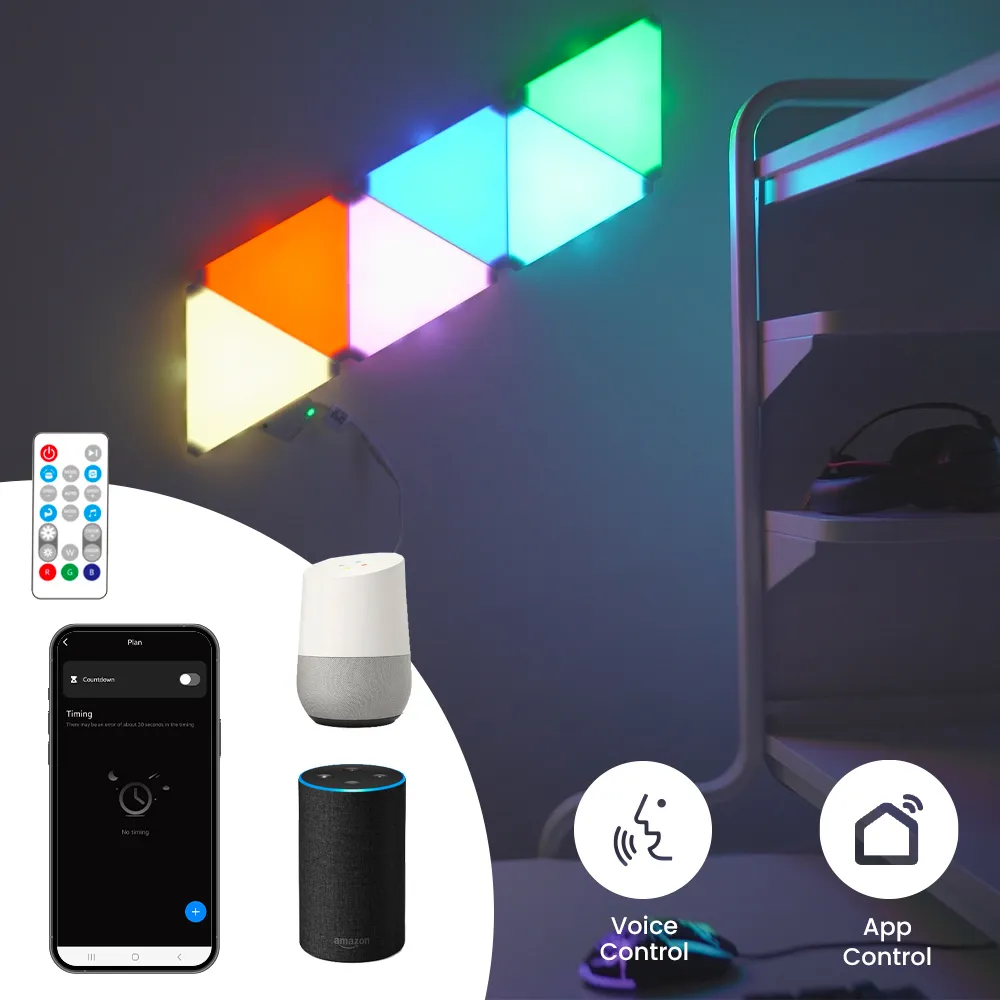 Smart Triangle Wall Gaming Light Kit - White