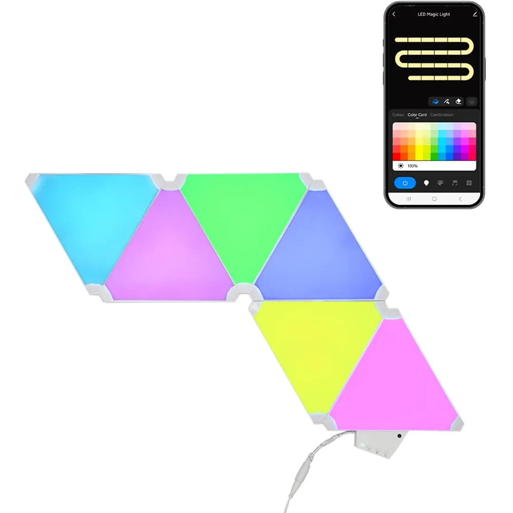 Smart Triangle Wall Gaming Light Kit - White