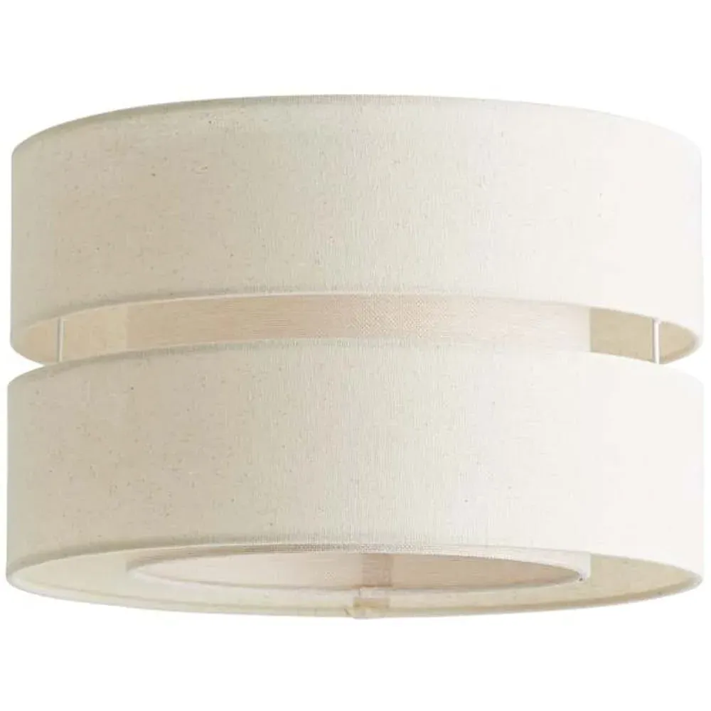 Sophia 2 Tier Ceiling Drum Lamp Shade - Cream, Linen image