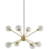 Sputnik 8 Way Pendant Ceiling Light with Bulbs - Gold
