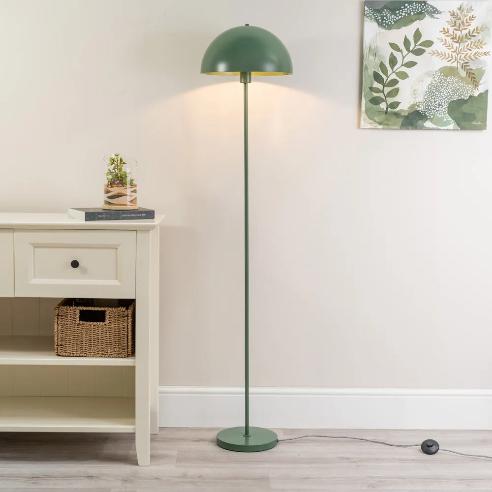 Stassi Mushroom Dome LED Floor Lamp - Green