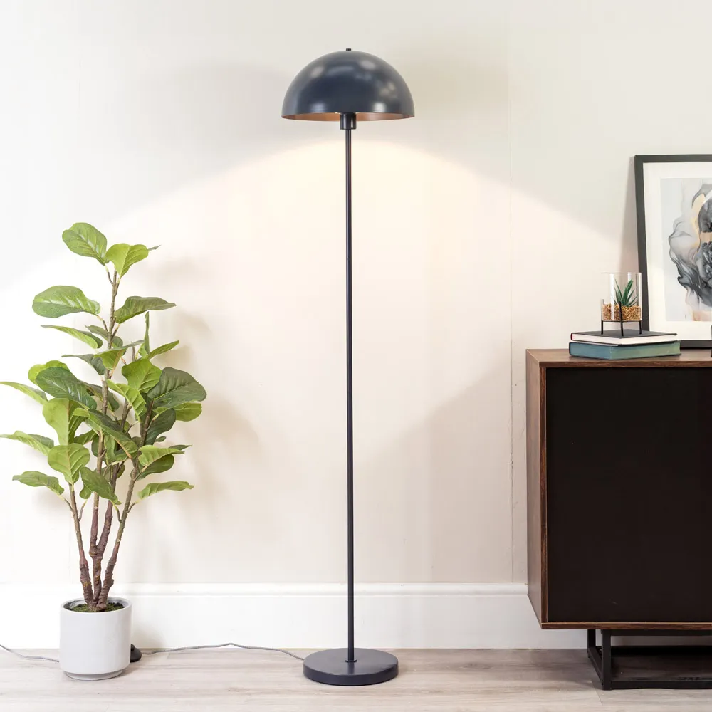 Stassi Mushroom Dome LED Floor Lamp - Navy