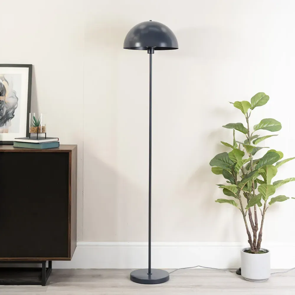 Stassi Mushroom Dome LED Floor Lamp - Navy