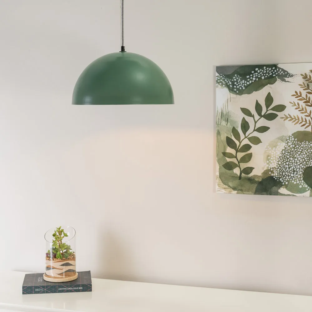 Stassi Mushroom Dome LED Pendant Ceiling Light - Green