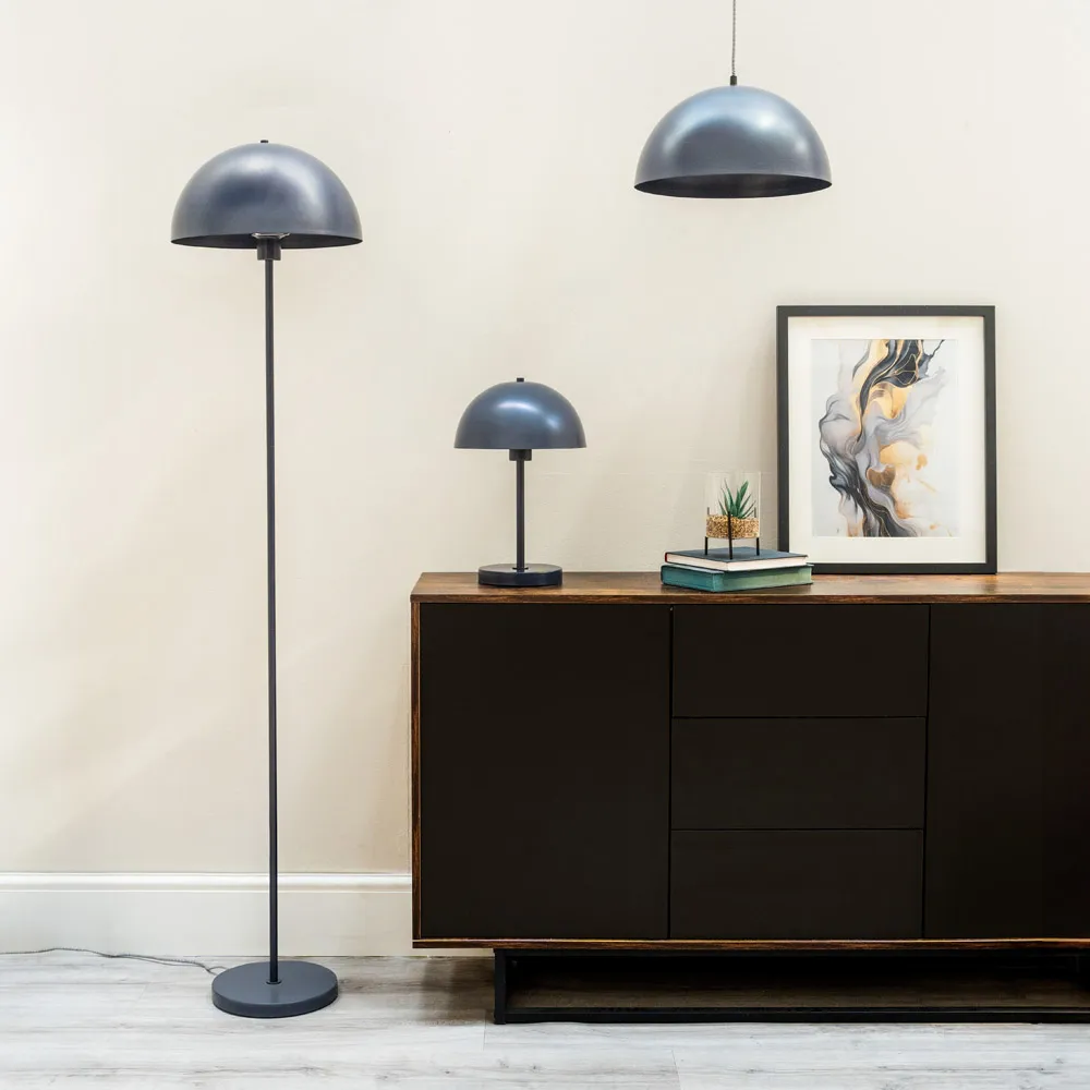 Stassi Mushroom Dome LED Pendant Ceiling Light - Navy