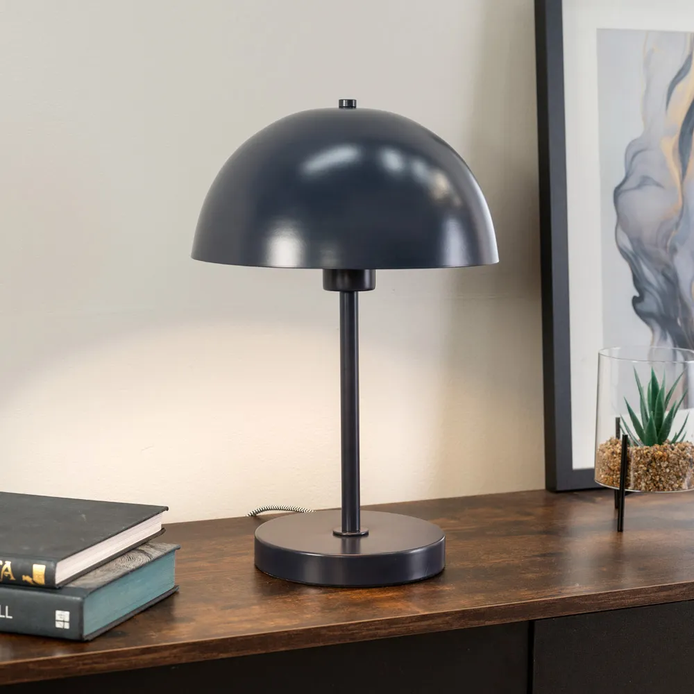 Stassi Mushroom Dome LED Table Lamp - Dark Navy