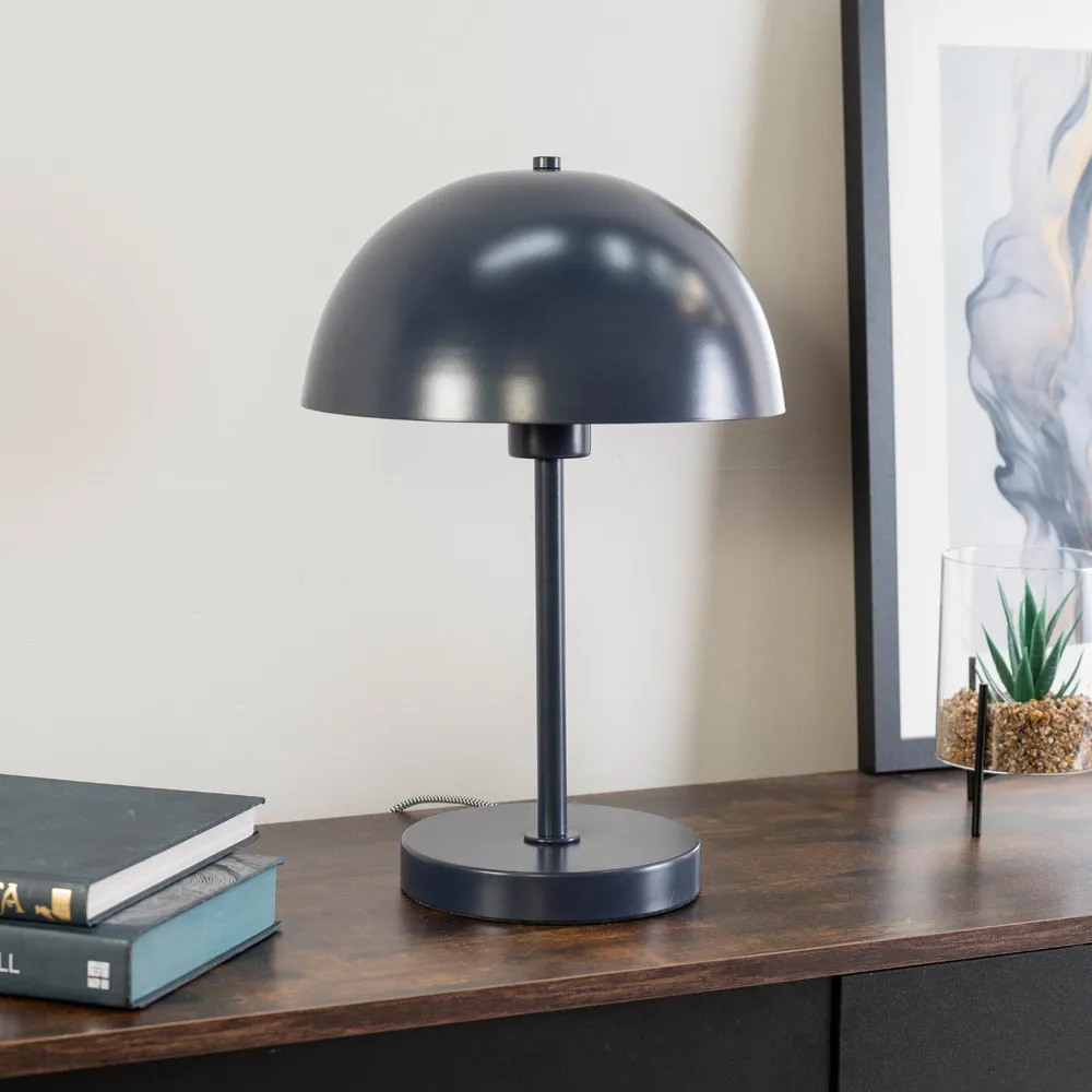 Stassi Mushroom Dome LED Table Lamp - Dark Navy