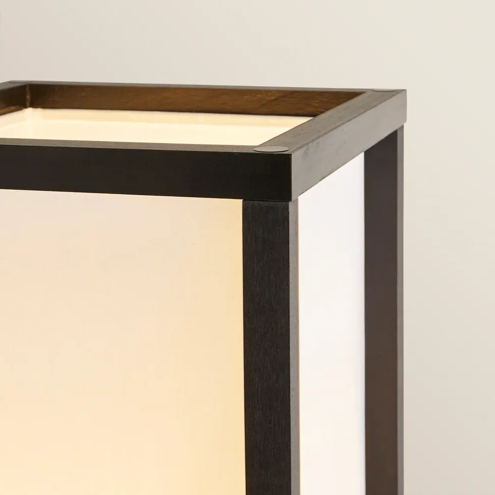 Struttura 3 Shelf Floor Lamp with Storage - Black