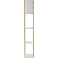Struttura 3 Shelf Floor Lamp with Storage - Brown