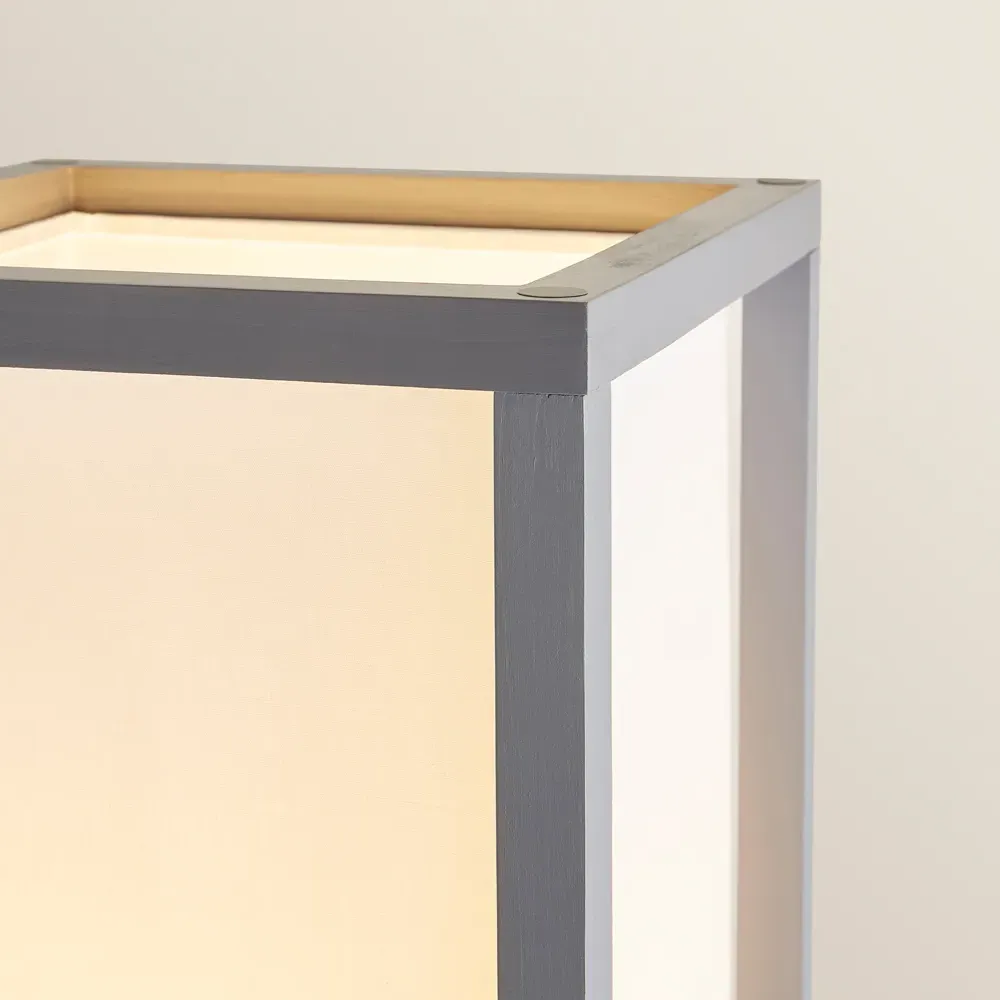 Struttura 3 Shelf Floor Lamp with Storage - Grey