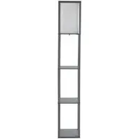 Struttura 3 Shelf Floor Lamp with Storage - Grey