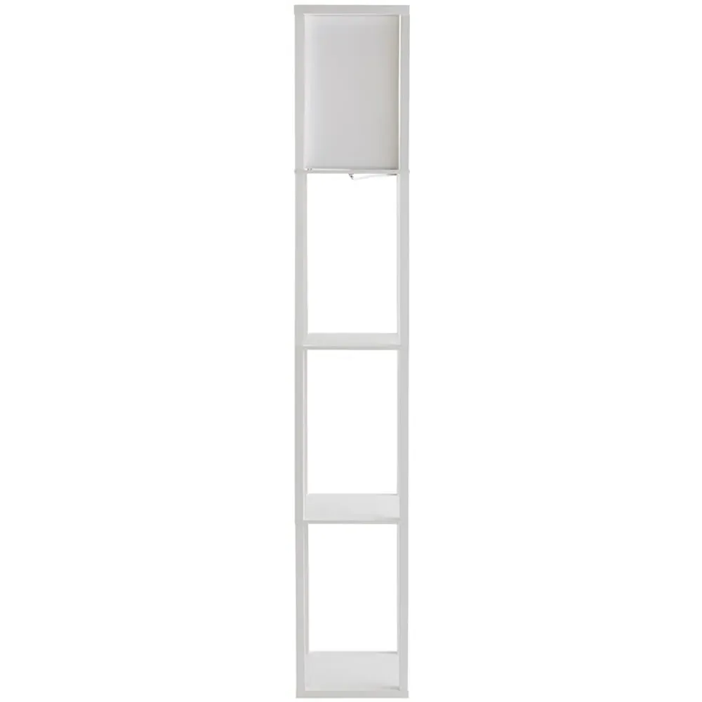 Struttura 3 Shelf Floor Lamp with Storage - White