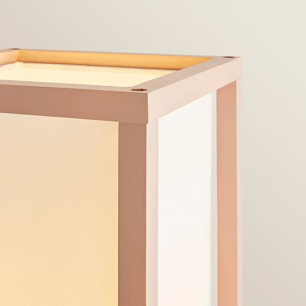 Struttura Shelving Unit Floor Lamp with Bulb - Yellow, Fabric