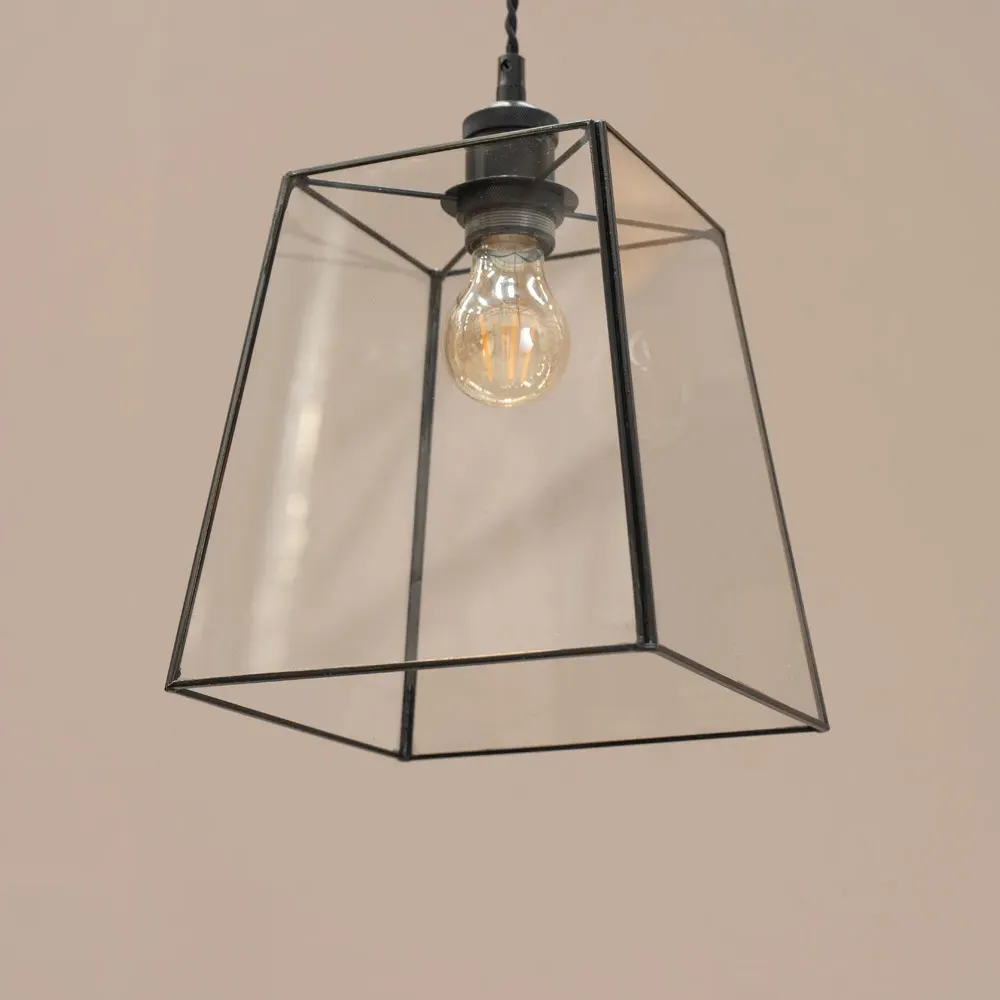 Susie 2 Pack Glass Pendant Shades - Black