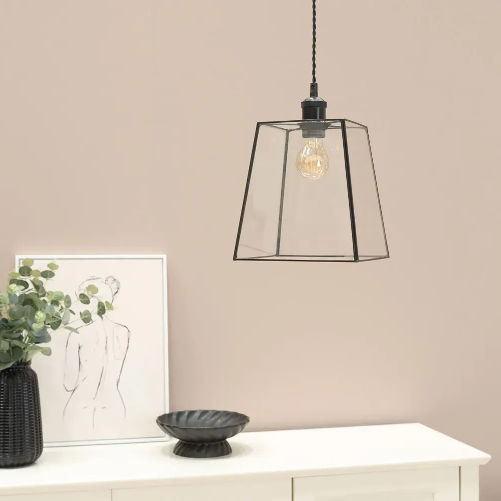 Susie Glass Pendant Shade - Black