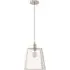 Susie Square Glass Lantern Ceiling Pendant Light - Silver