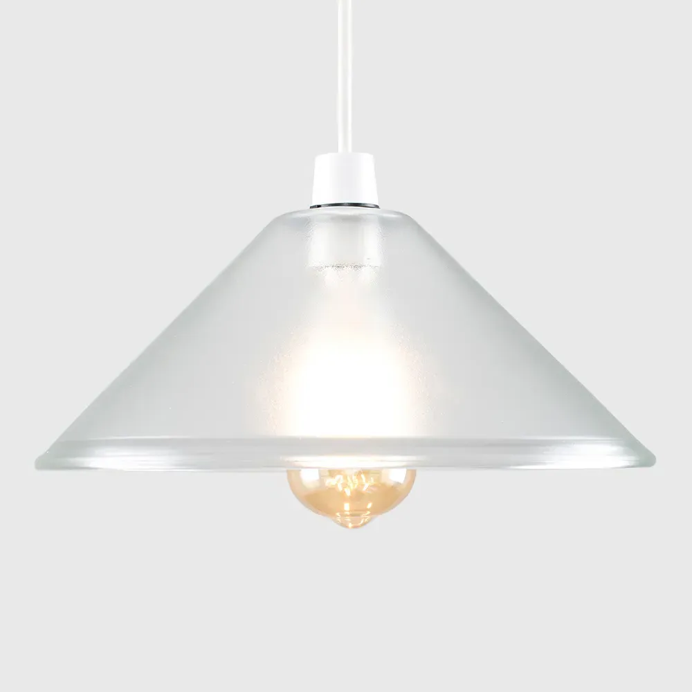 Tapered Dome Pendant Lamp Shade - Clear Glass