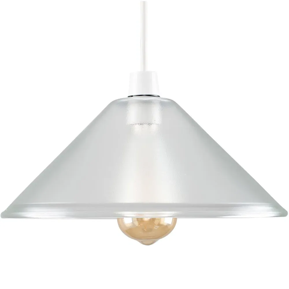 Tapered Dome Pendant Lamp Shade - Clear Glass image