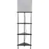Tasca 3 Tier Triangular Floor Lamp with Shelves - Black
