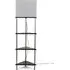 Taska Corner Floor Lamp with 3 Shelves - Black, Wood