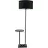 Tavel LED Floor Lamp with Table - Black, Fabric
