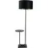 Tavel LED Floor Lamp with Table - Black, Velvet