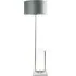 Tavel LED Floor Lamp with Table - Chrome, Velvet