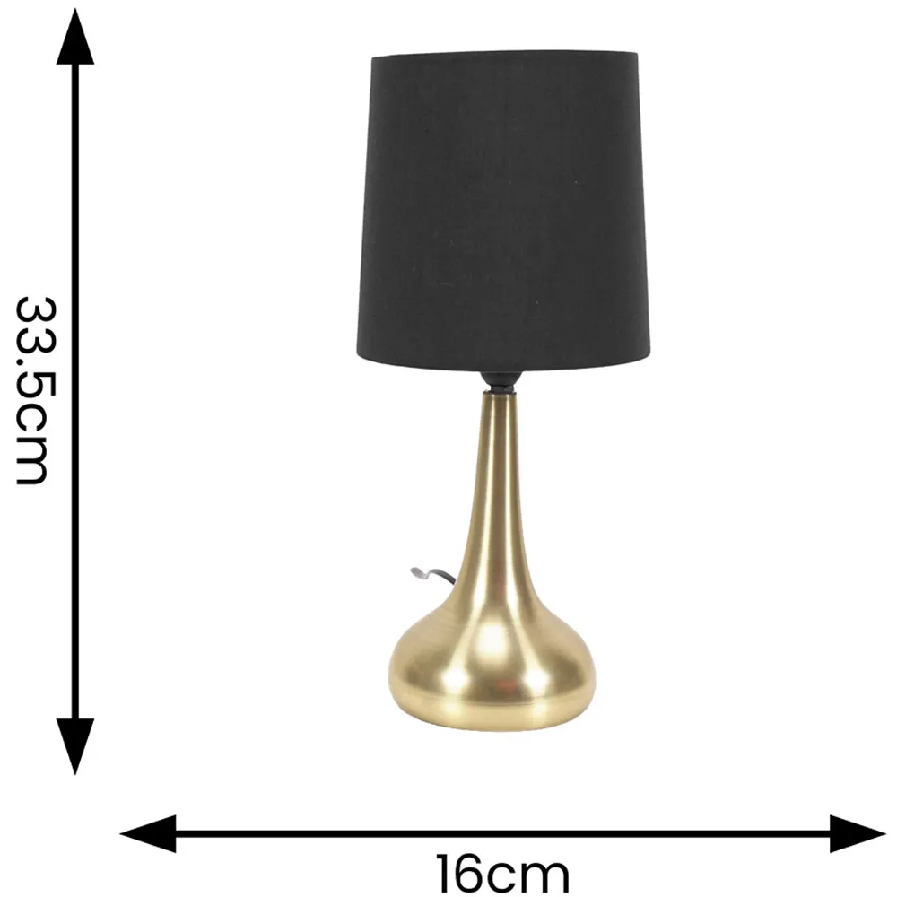 Teardrop Touch Table Lamp 2 Pack - Gold