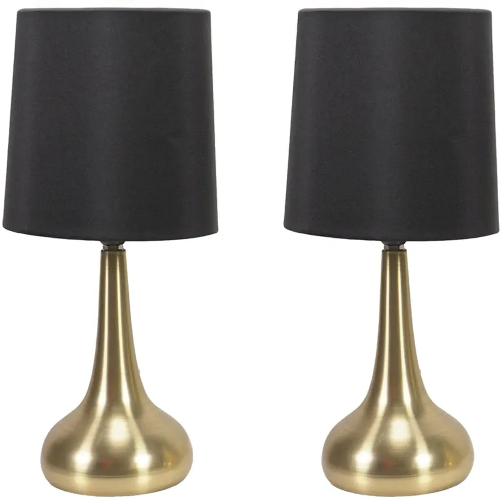 Teardrop Touch Table Lamp 2 Pack - Gold