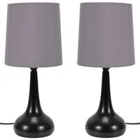 Teardrop Touch Table Lamp 2 Pack - Grey