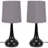Teardrop Touch Table Lamp 2 Pack - Grey