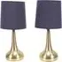 Teardrop Touch Table Lamp 2 Pack - Navy, Gold
