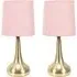 Teardrop Touch Table Lamp 2 Pack - Pink, Gold