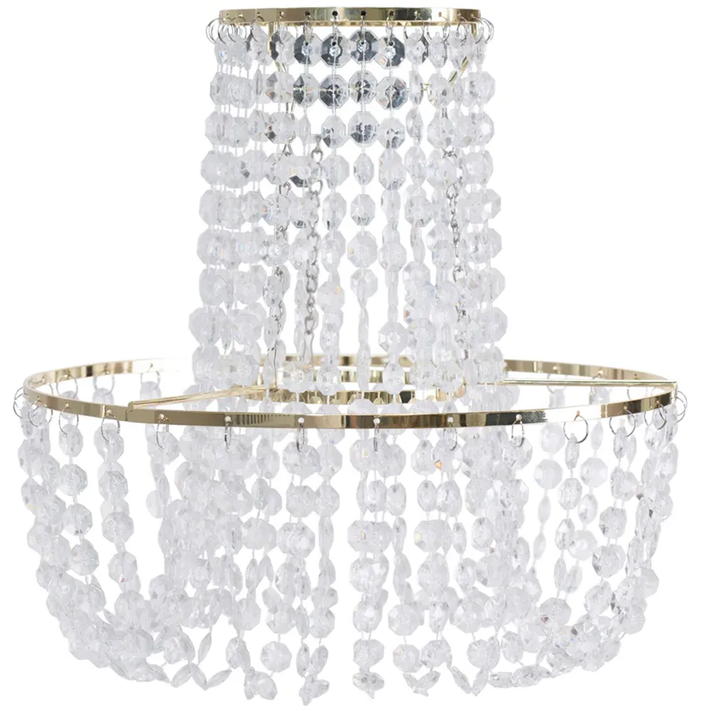 Tegan Jewel Droplet Pendant Lamp Shade - Gold image