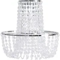 Tegan Jewel Droplet Pendant Lamp Shade - Silver