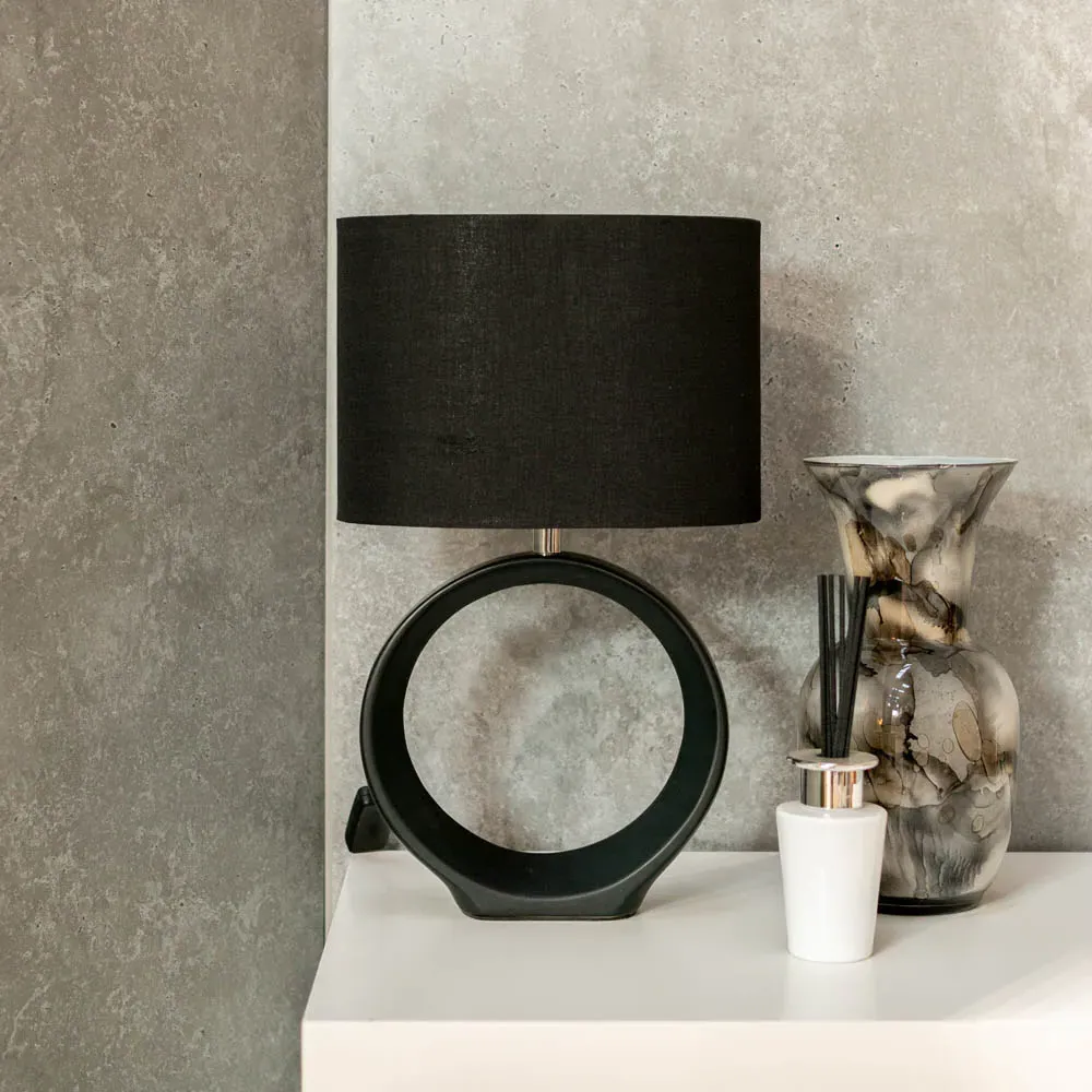 Tia Loop LED Table Lamp 2 Pack - Black, Ceramic