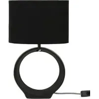 Tia Loop LED Table Lamp - Black, Ceramic