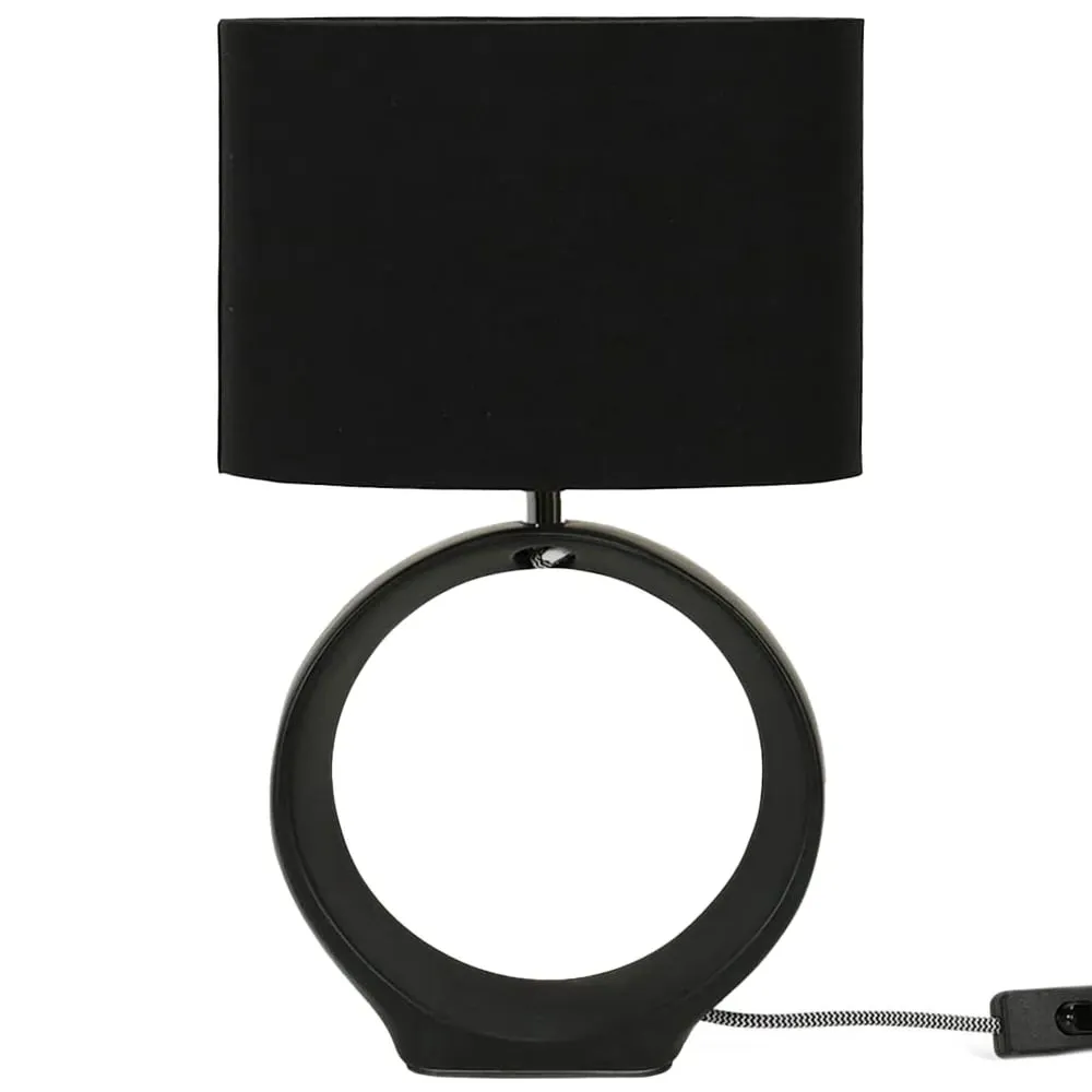 Tia Loop LED Table Lamp - Black, Ceramic image