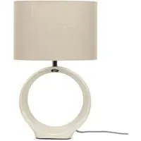 Tia Loop LED Table Lamp - Cream, Ceramic