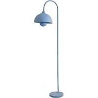 Tilly Arched Dome Shade Metal LED Floor Lamp - Blue