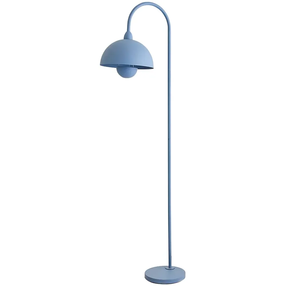 Tilly Arched Dome Shade Metal LED Floor Lamp - Blue