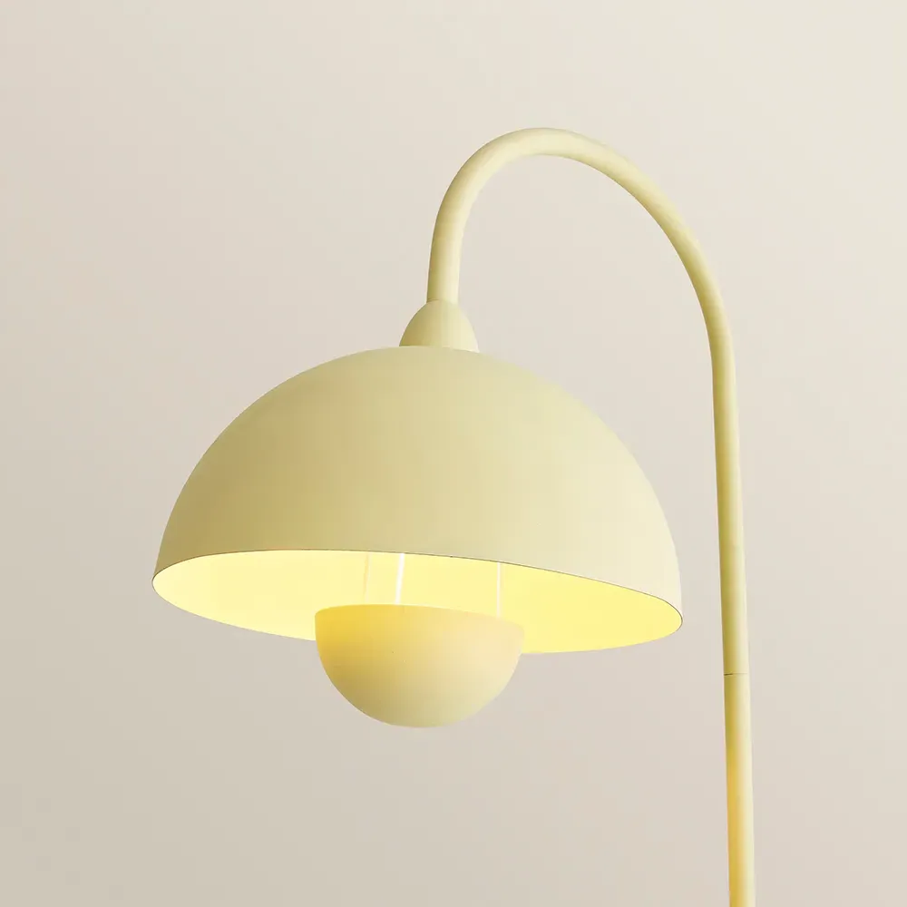 Tilly Arched Dome Shade Metal LED Floor Lamp - Yellow