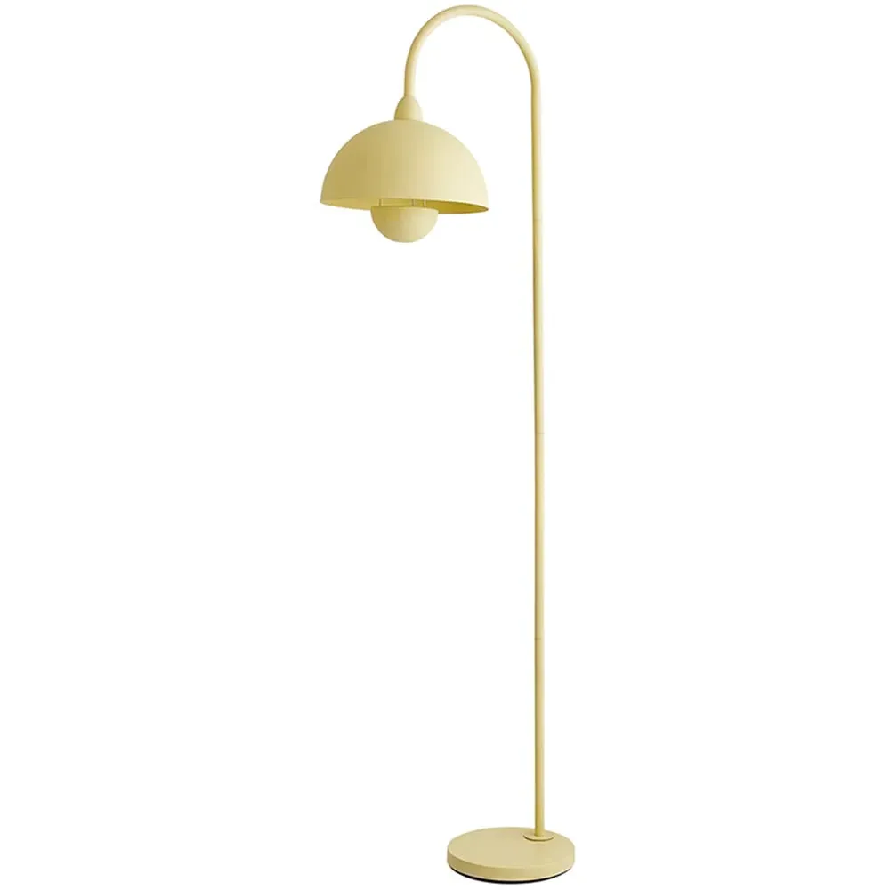 Tilly Arched Dome Shade Metal LED Floor Lamp - Yellow