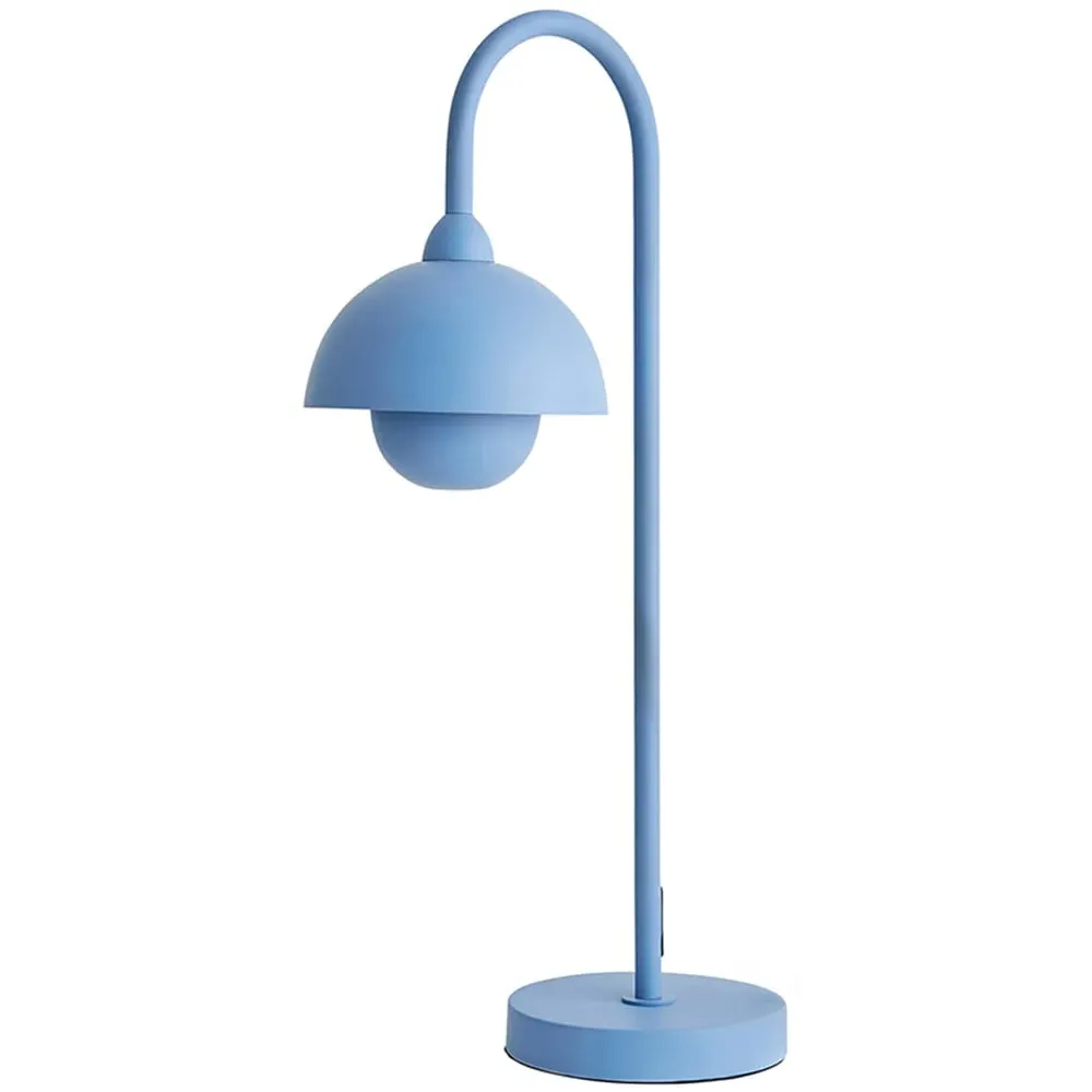 Tilly Arched Dome Shade Metal LED Table Lamp - Blue image