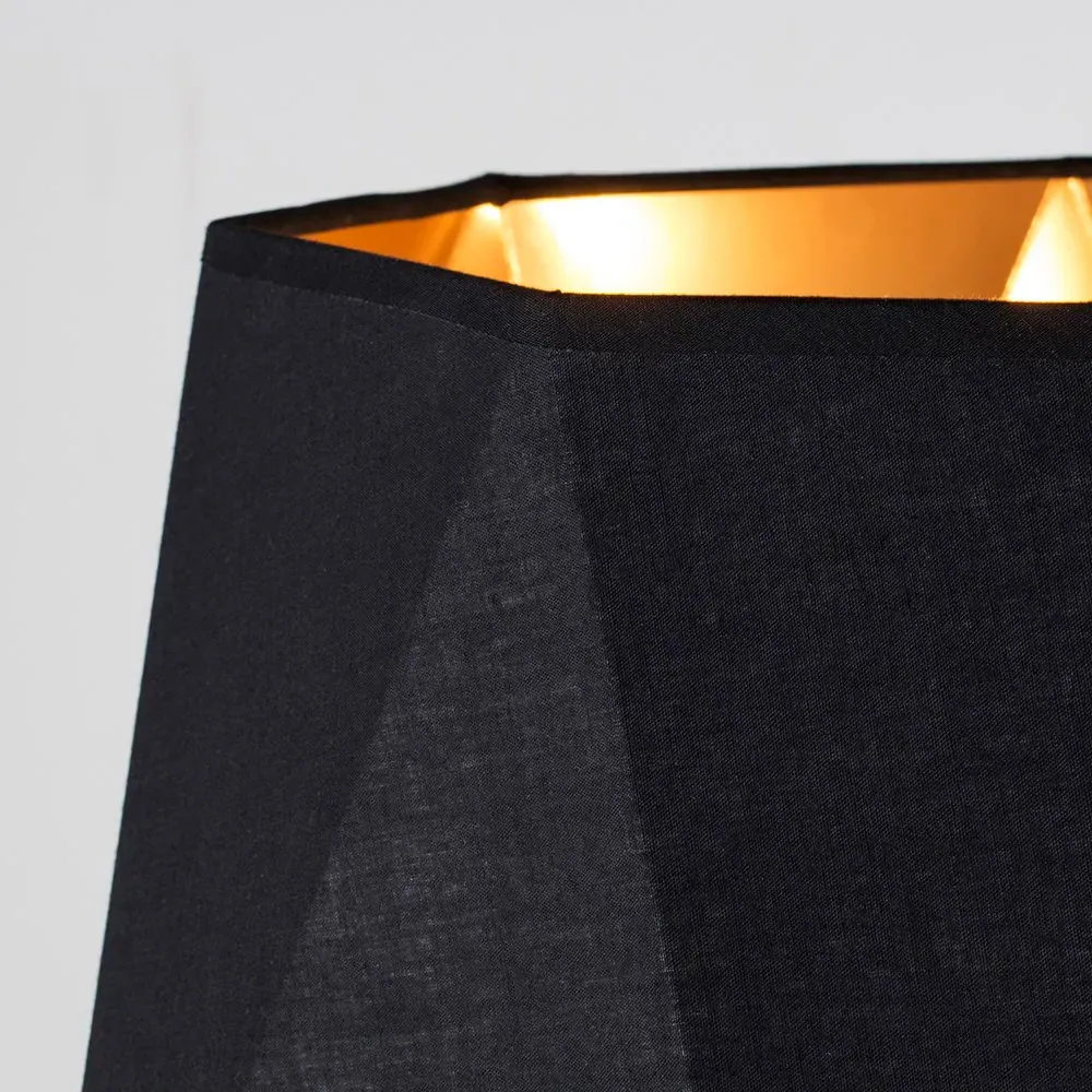 Toke Geometric Floor Lamp Shade - Black, Copper